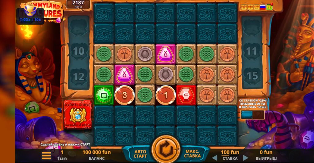 Слот Mummyland Treasures от Belatra в 1win